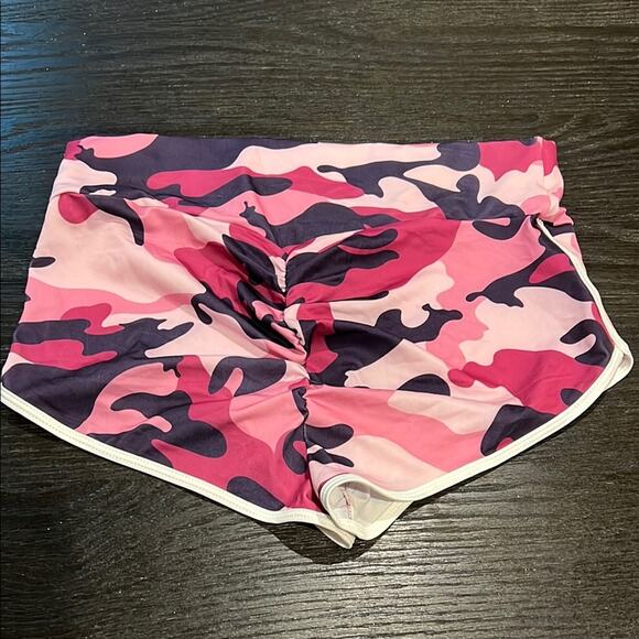Pink and Purple Camo Shorts - Picture 1 of 3